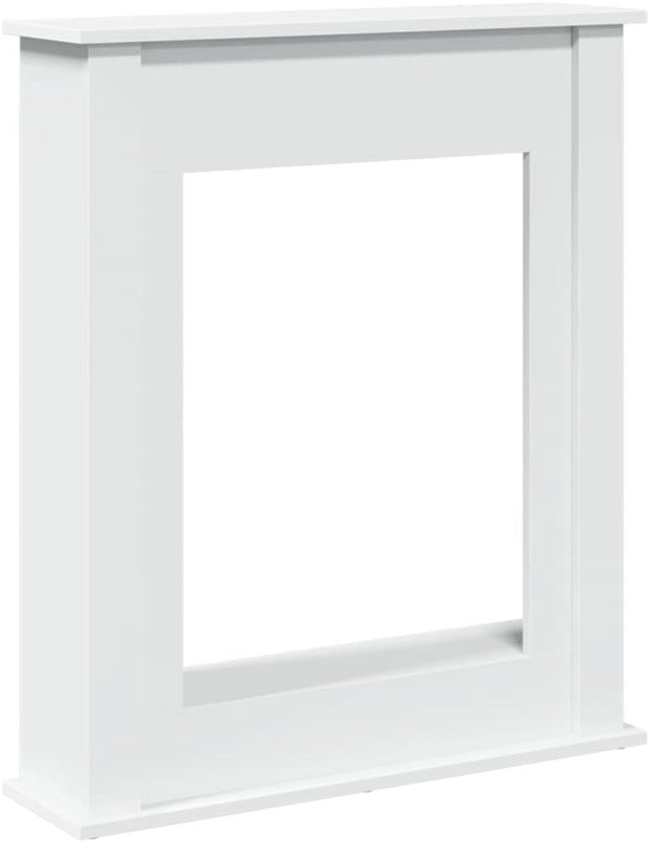 Witte Schouwombouw voor Decoratieve Haard 75x20x87.5 cm