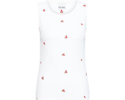 Ichi IHPALMA TO3 Dames Top - CLOUD DANCER / FIERY RED