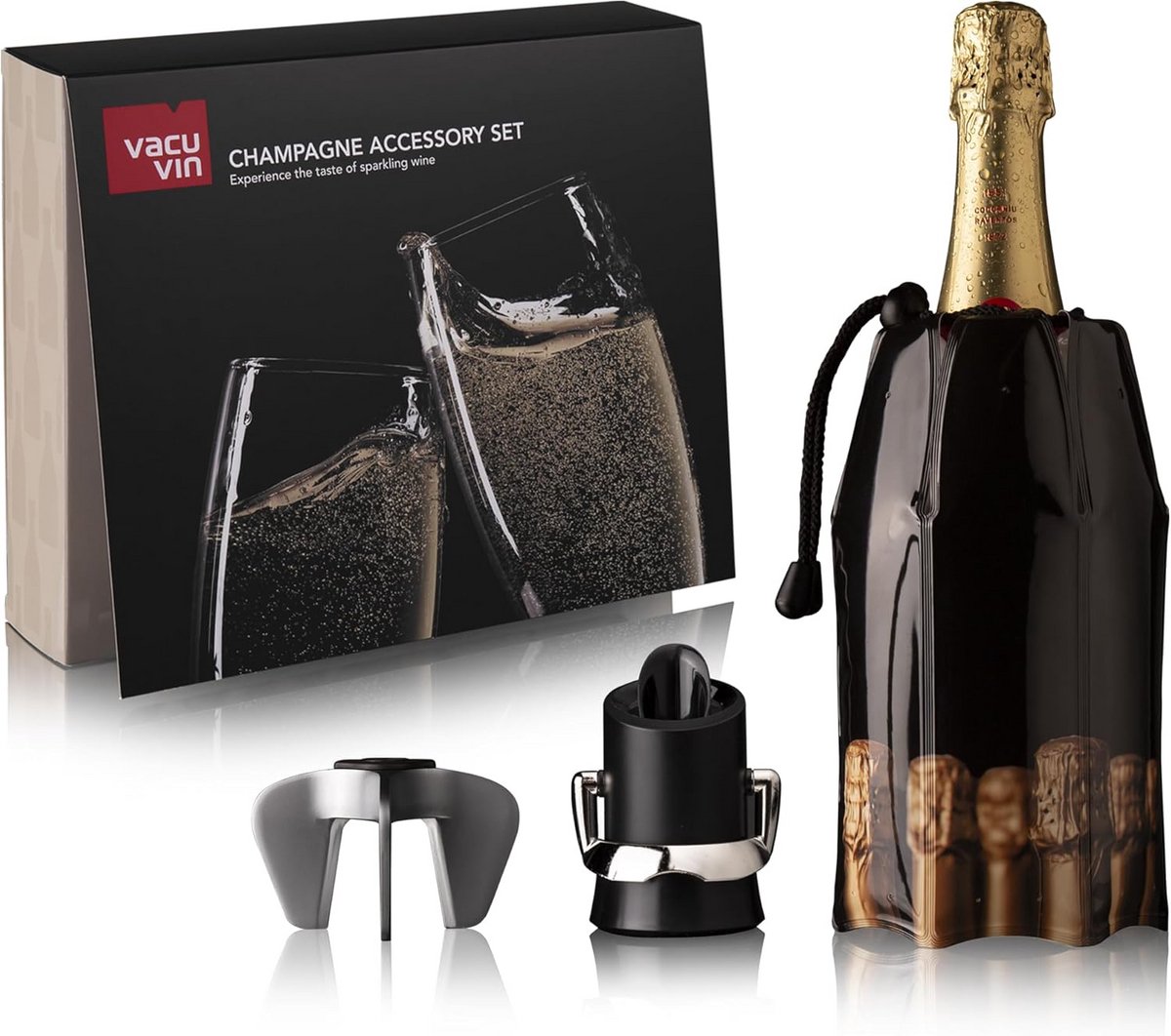 Luxe Champagne Accessoires Set 3-Delig: Koeler, Sluiting en Kurkentrekker