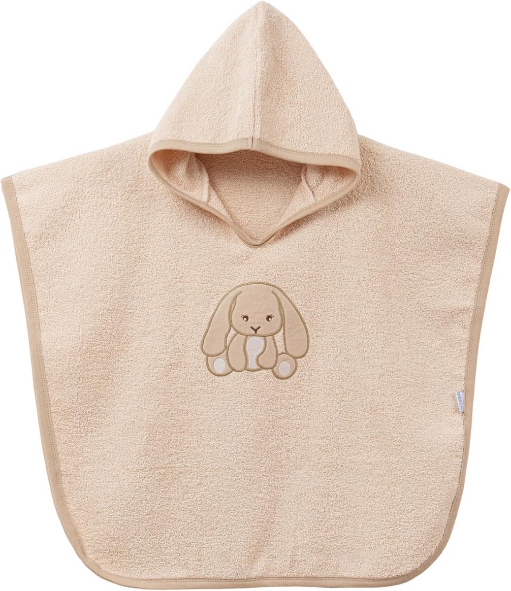 Zachte Katoenen Baby Poncho met Sterren - Absorberende & Ademende Kaphanddoek