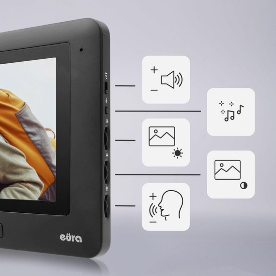Video Deurintercom Systeem 4-Draad Aansluiting met Twee 7-Inch Kleurenschermen van Merkloos — afbeelding 4