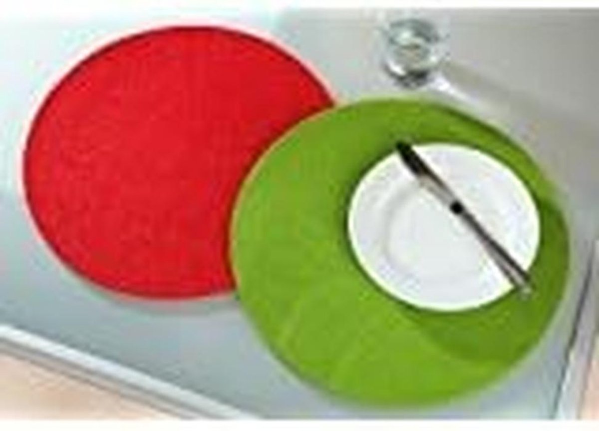 Set van 4 Ronde Vilten Onderzetters 35 cm voor Onder Glazen en Borden