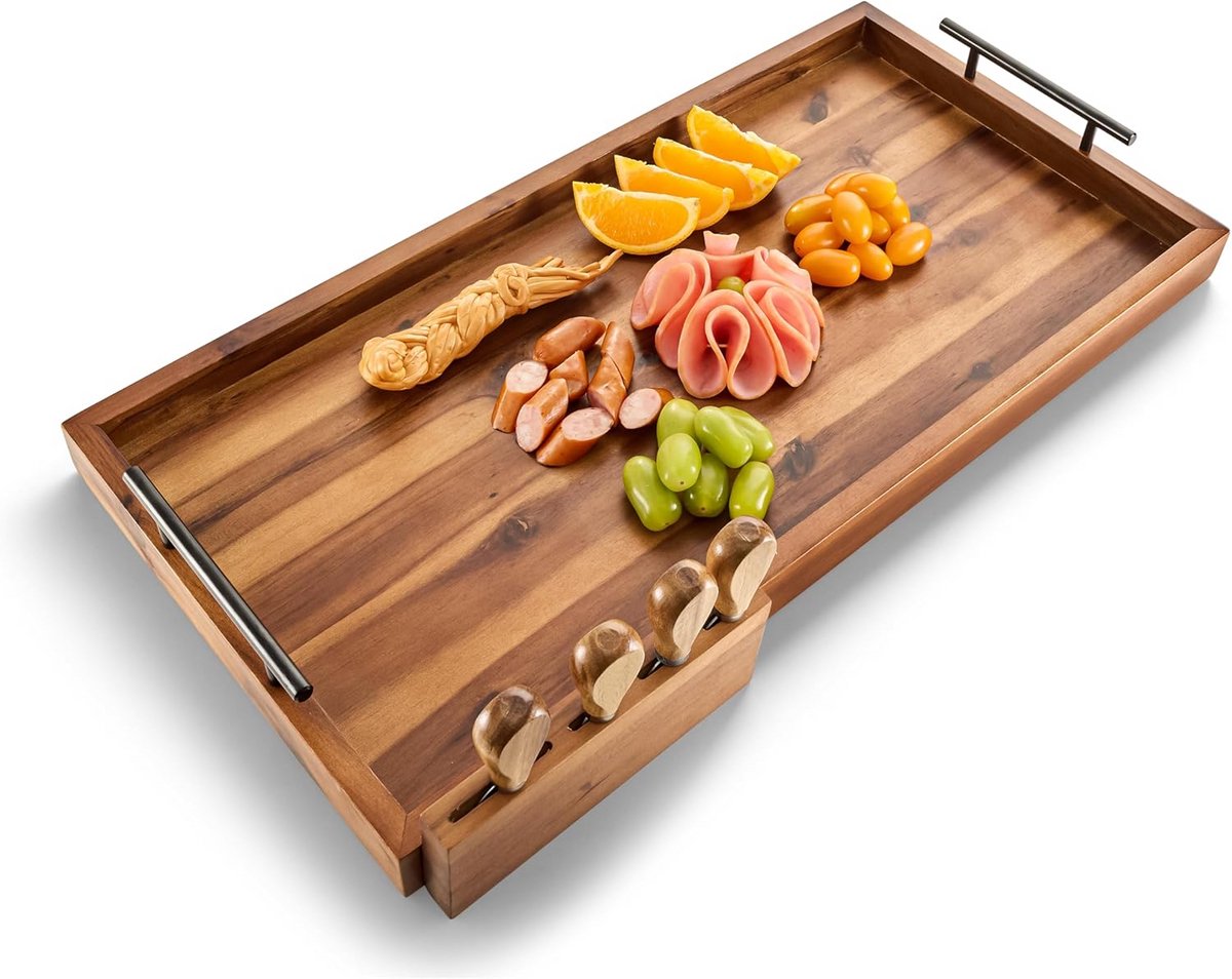 Extra Lange Houten Serveerplank voor Kaas en Vleeswaren (24 inch)