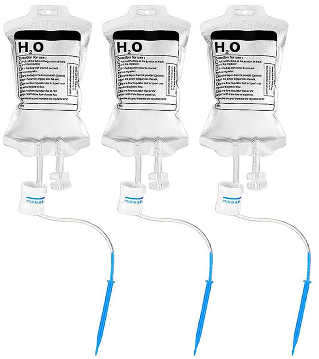 Bewateringsapparaat - Druppelirrigatiesysteem voor kamerplanten - Druppelzakken - 3-pack -