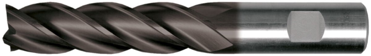 HSSE 4-snijder lang 12,0mm, TiAlN gecoat