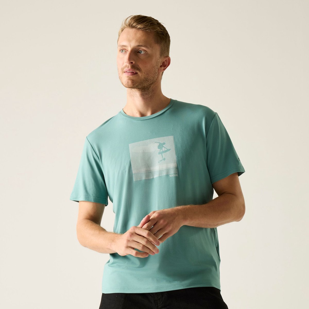 Heren Fingal Stretch T-shirt met korte mouwen en grafische print