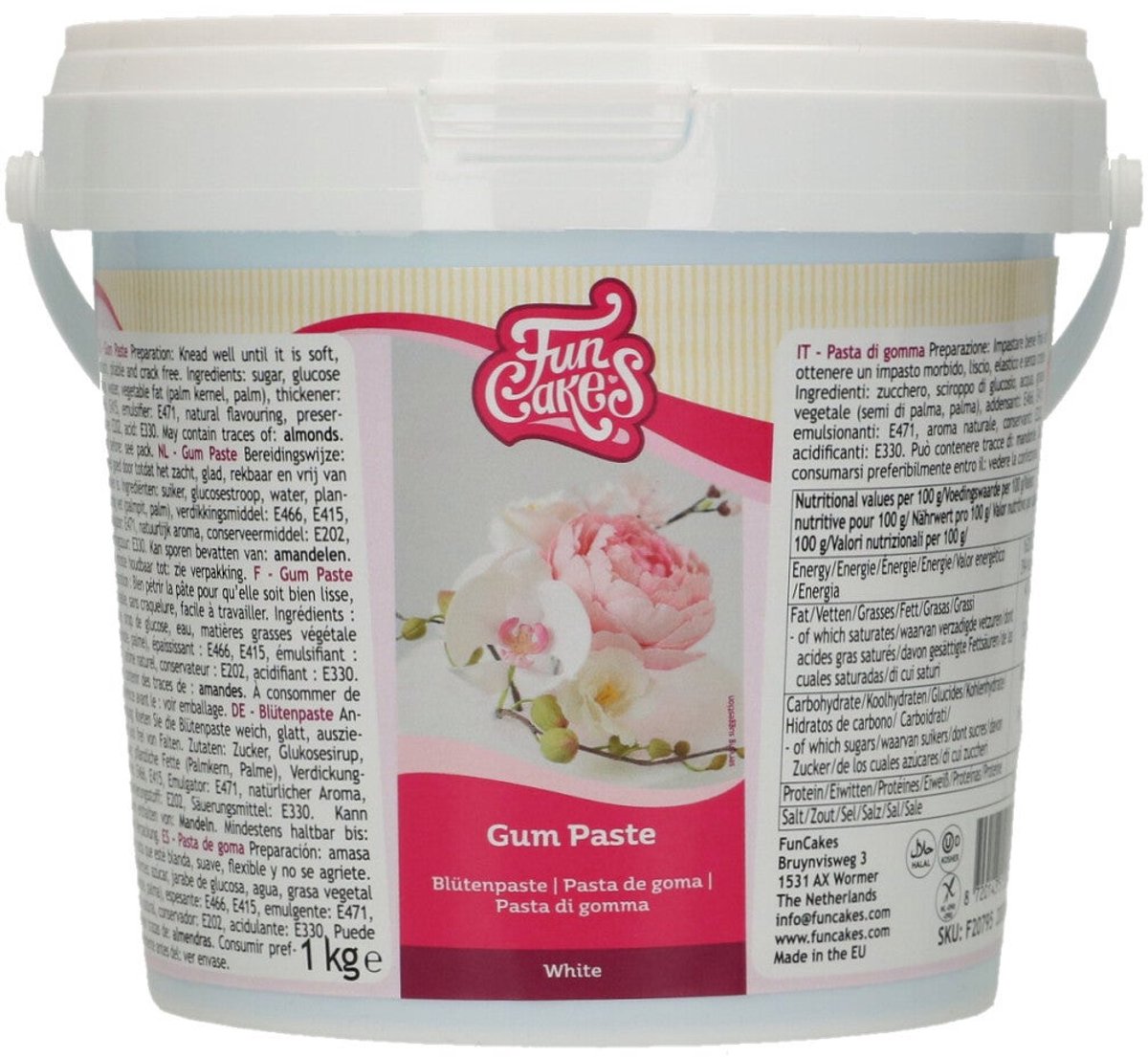 FunCakes Gum Paste Modelleer Fondant - Wit - 1kg