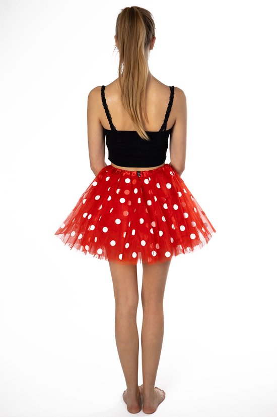 KIMU Tutu Polkadot Jupe en tulle rouge - Taille 68 74 80 86 92 98 - Rok jupon translucide Bébé tout-petit - Costume fille justaucorps Enfants