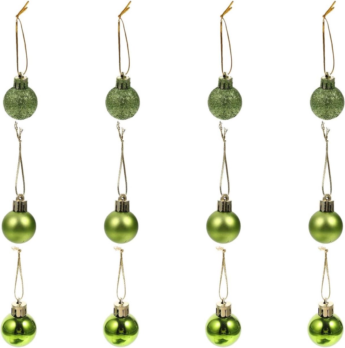 12 stuks kerstballen - kunststof ballen voor kerstboomversiering en kerstdecoratie - 3 cm - groen