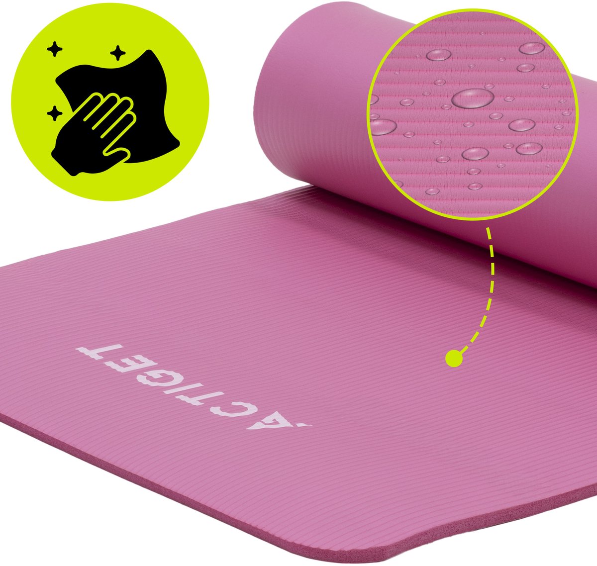 Actiget Yogamat - Extra Dik - 183 x 61 x 1 CM thumbnail 3