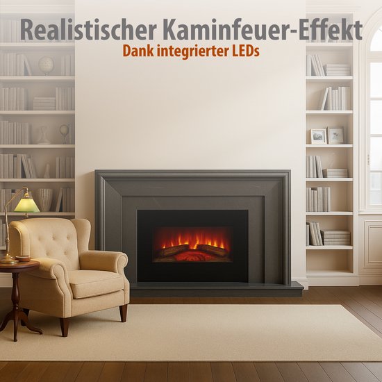 ClassicFire Memphis Cheminee Electrique - 1800W - LED