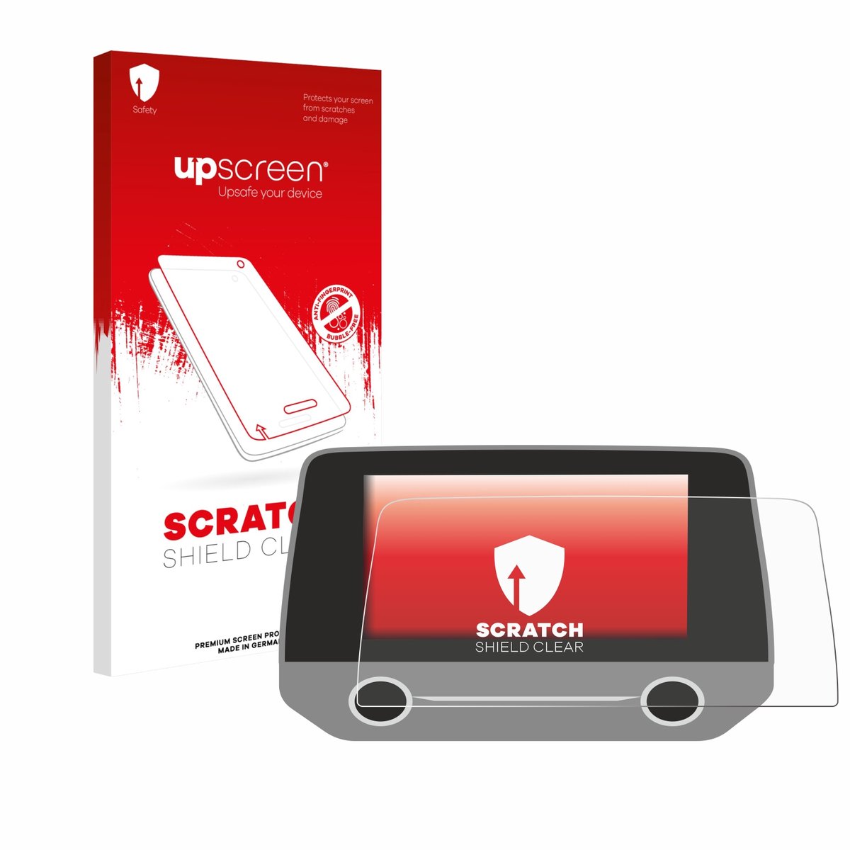 upscreen - Screenprotector voor Ford Focus MK4 Sync 3 - Folie Beschermfolie transparant