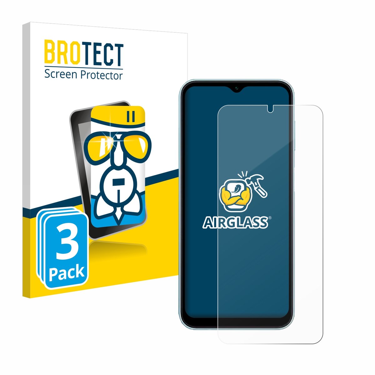 Screenprotector 3 Stuks voor Samsung Galaxy M15 Beschermglas transparant