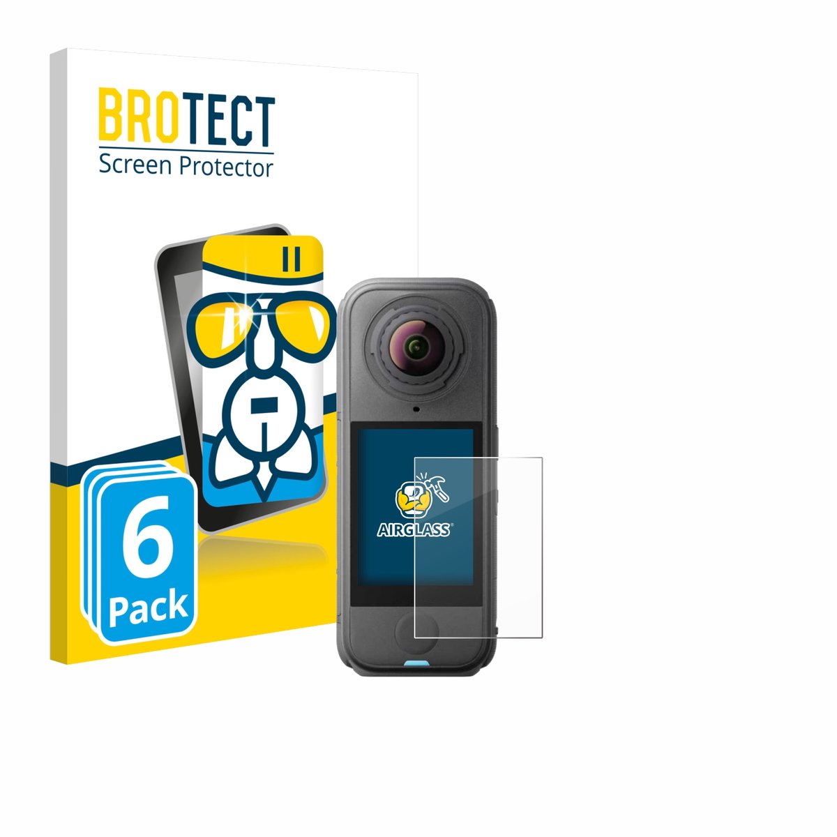 Screenprotector 6 Stuks voor Insta360 X4 Air Beschermglas transparant