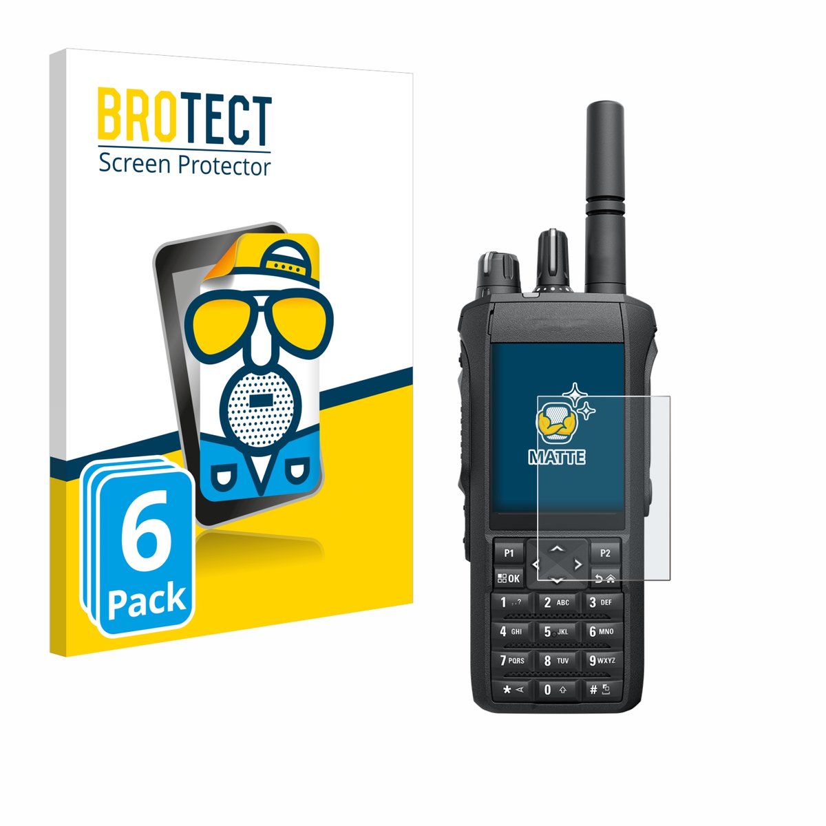 BROTECT - Screenprotector voor Motorola Mototrbo R7 - Folie Beschermfolie matte 6 Stuks