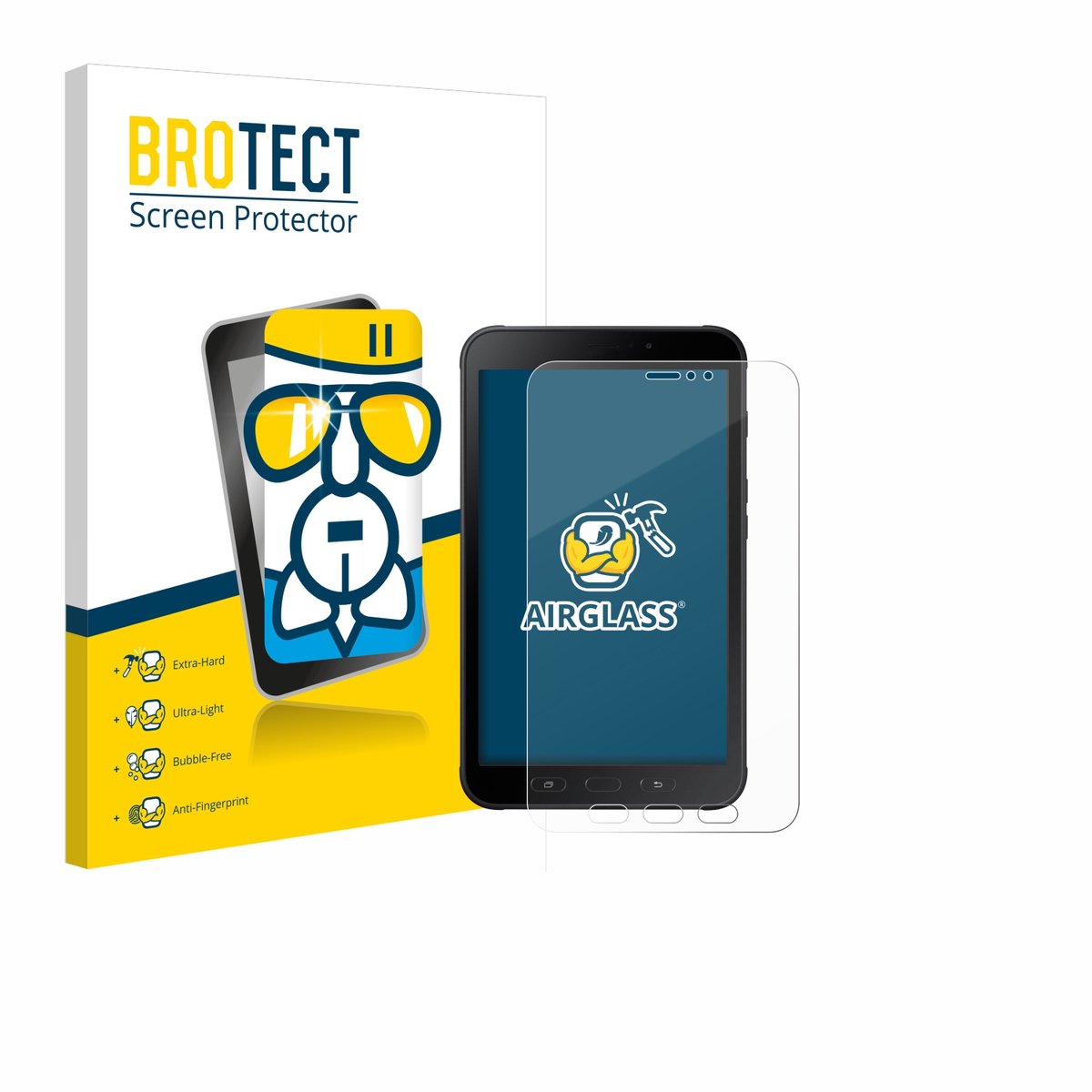 Screenprotector voor Samsung Galaxy Tab Active 2 Beschermglas transparant