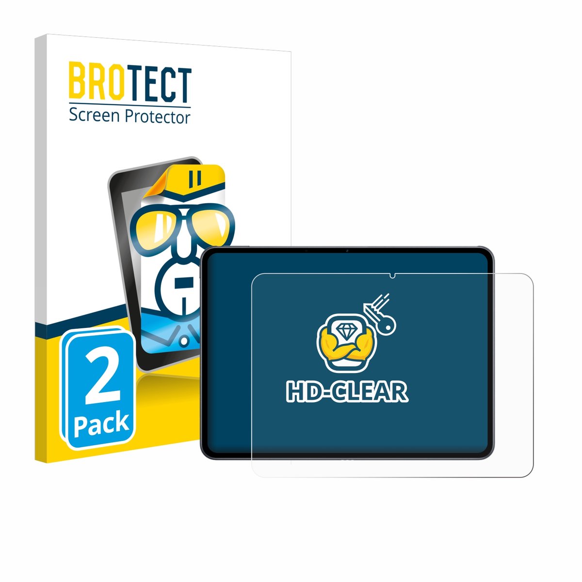 BROTECT - Screenprotector voor OnePlus Pad 2 - Folie Beschermfolie transparant 2 Stuks