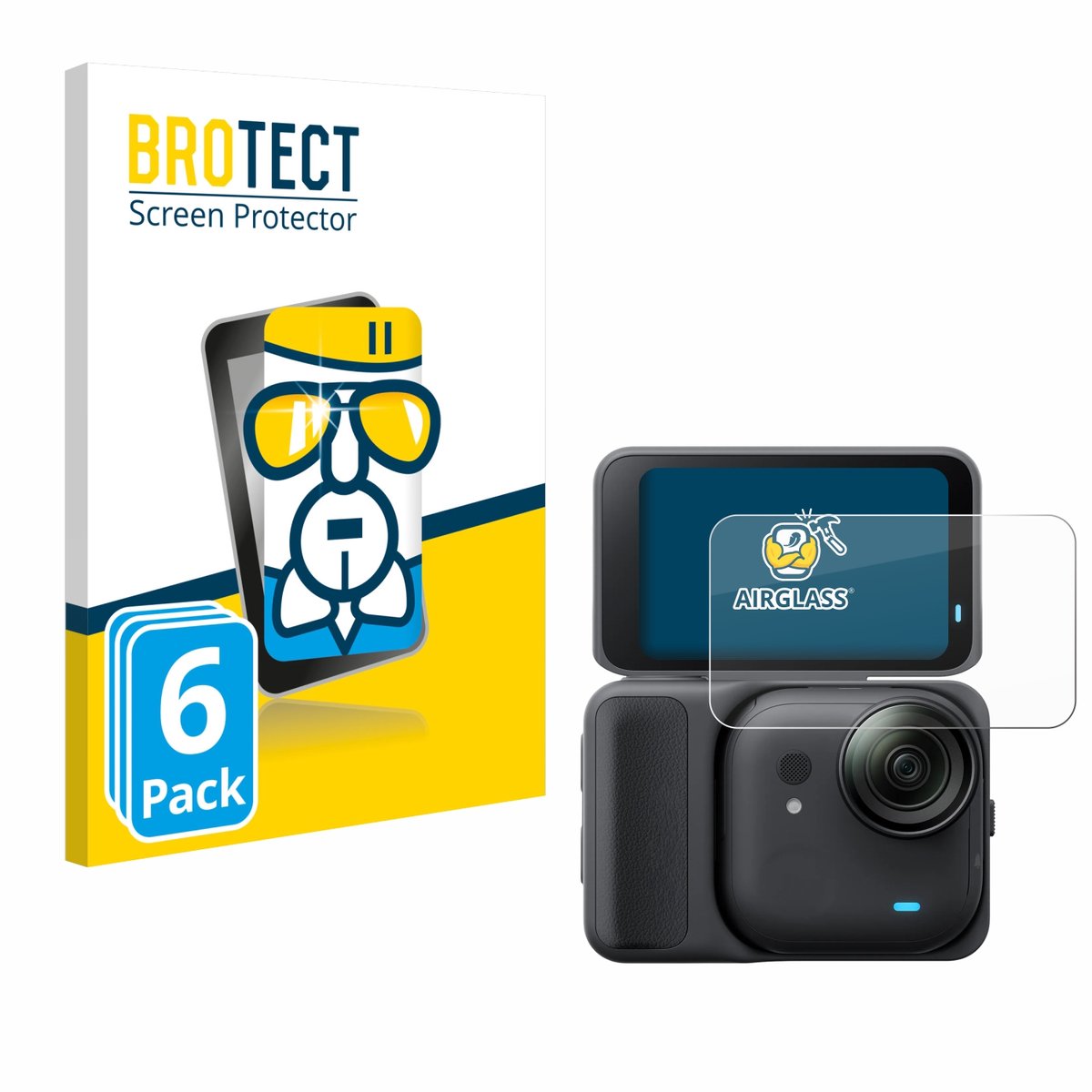 Screenprotector 6 Stuks voor Insta360 Go Ultra Beschermglas transparant
