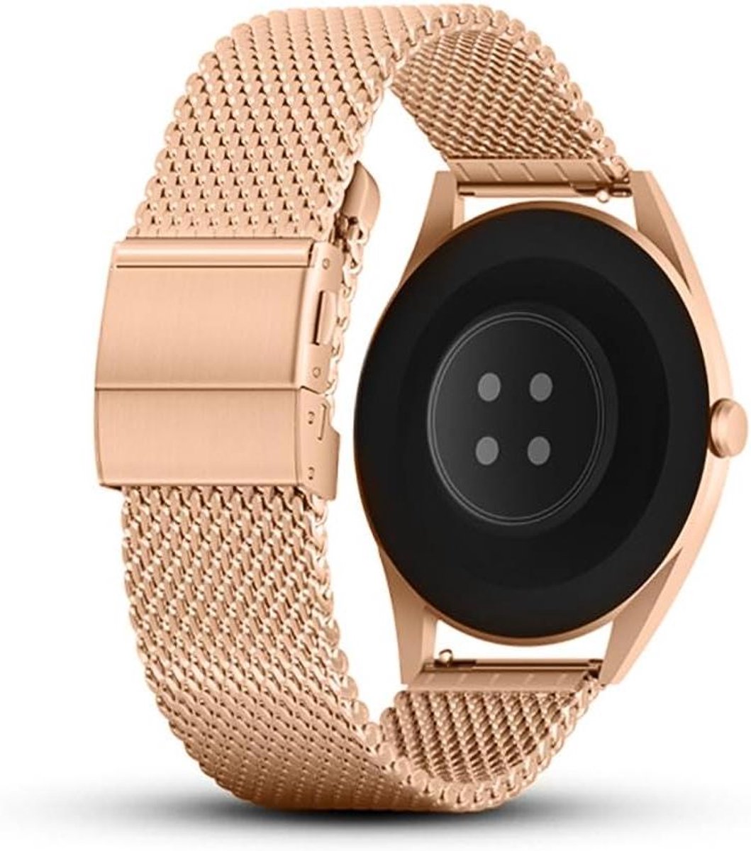 Horlogeband met Quick Release Sluiting van Mesh Metaal, Universele Band voor Smartwatches - Mannen en Vrouwen - Geschikt voor Fossil en Seiko