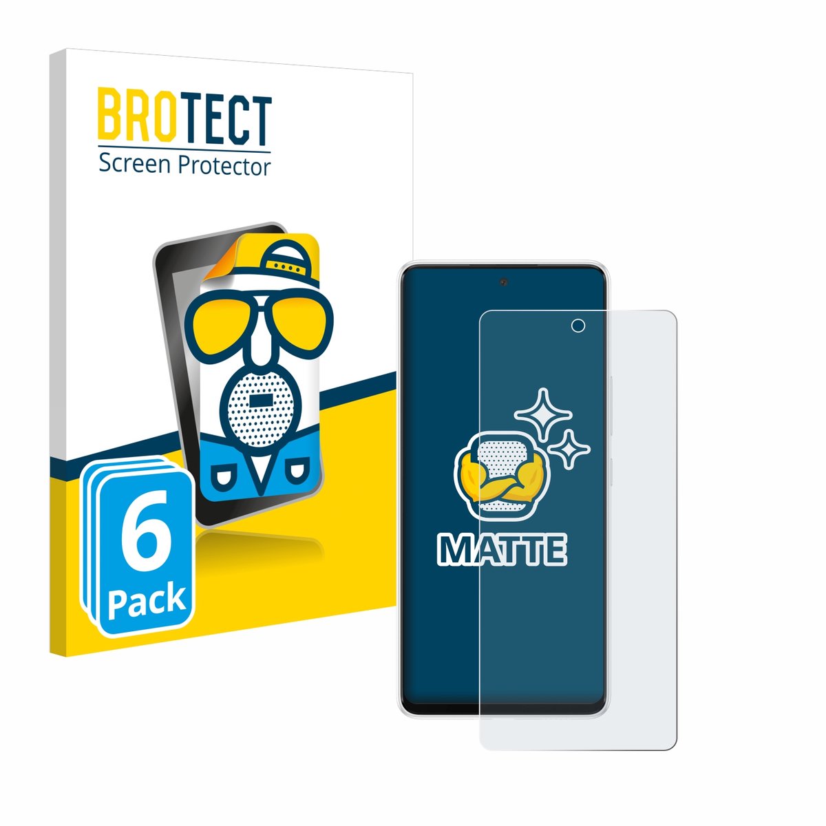 BROTECT - Screenprotector voor Samsung Galaxy A53 5G - Folie Beschermfolie matte 6 Stuks