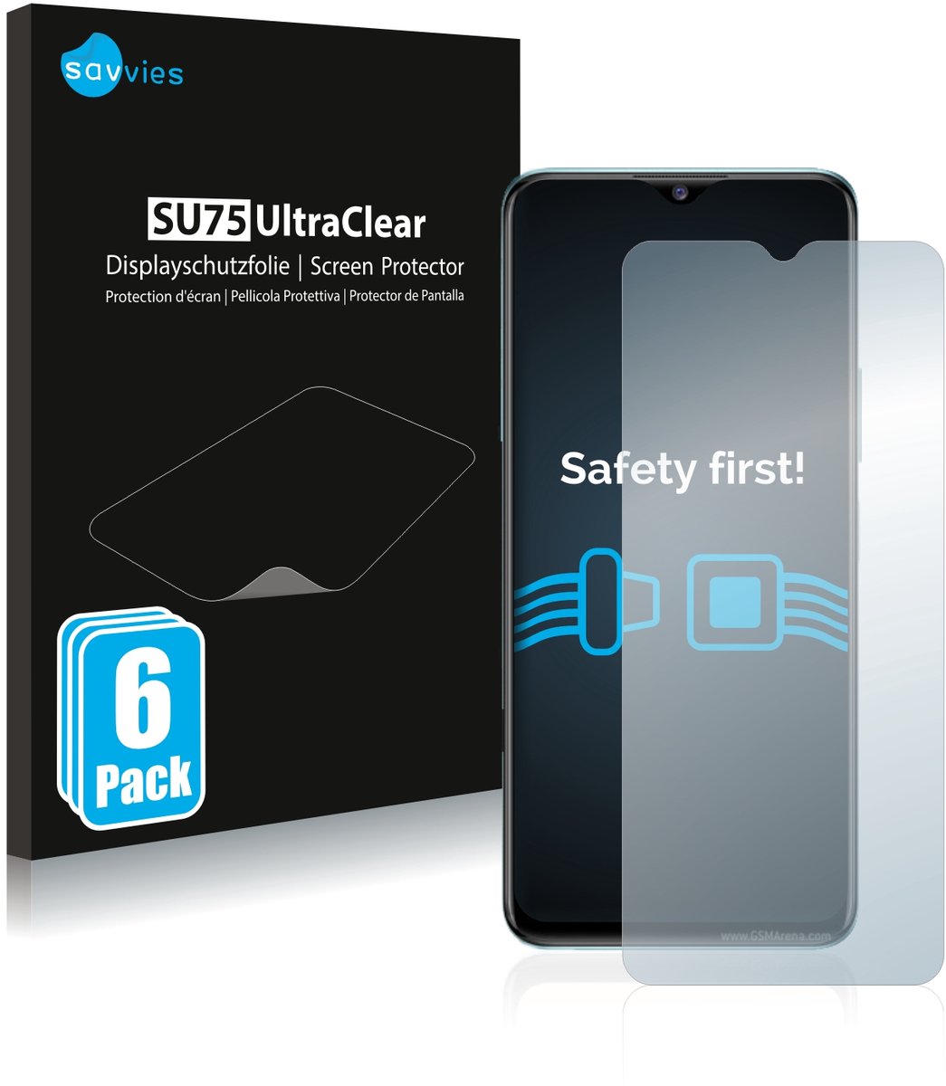 Savvies - Screenprotector voor Vivo Y76 5G - Folie Beschermfolie transparant 6 Stuks
