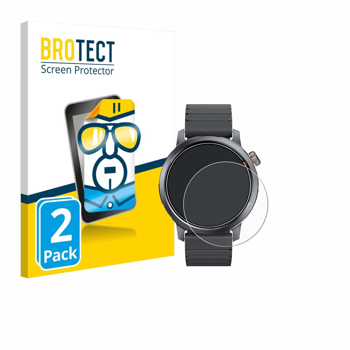 BROTECT - Screenprotector voor Kospet ORB 1.43" - Folie Beschermfolie transparant 2 Stuks
