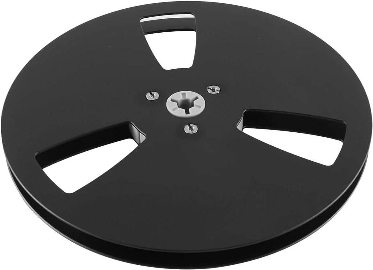 Allecto - Oprolhaspel 7 inch - Aluminiumlegering - Tape-spoel - Universele spoel - Machine-onderdeel - Opener - Plaat - Geschikt voor - Zwart - Vervangende