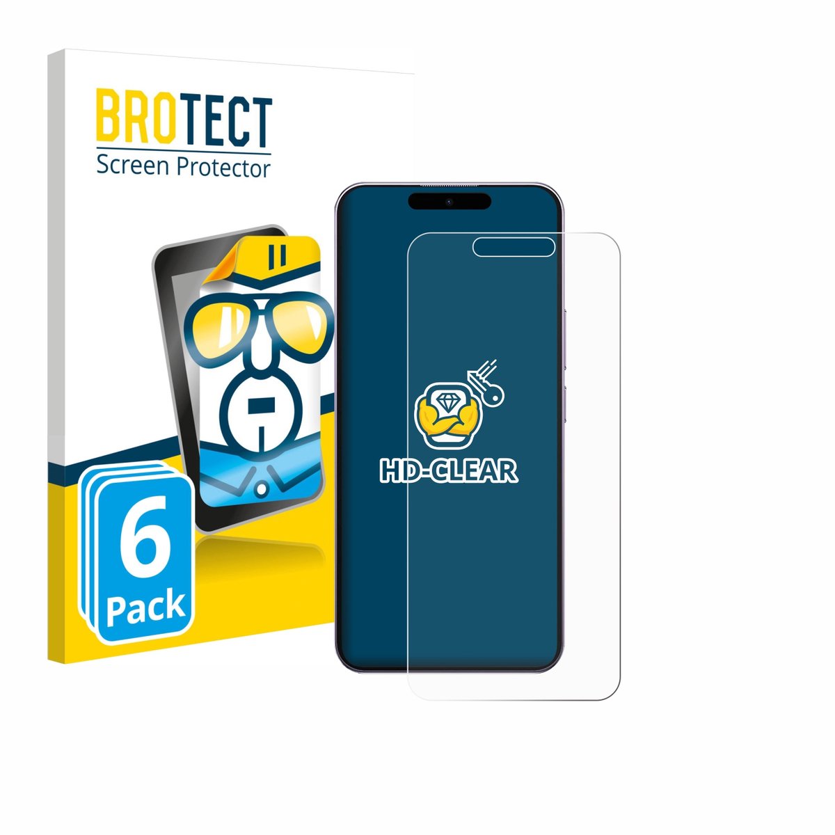 BROTECT - Screenprotector voor Oukitel P1 Pro - Folie Beschermfolie transparant 6 Stuks