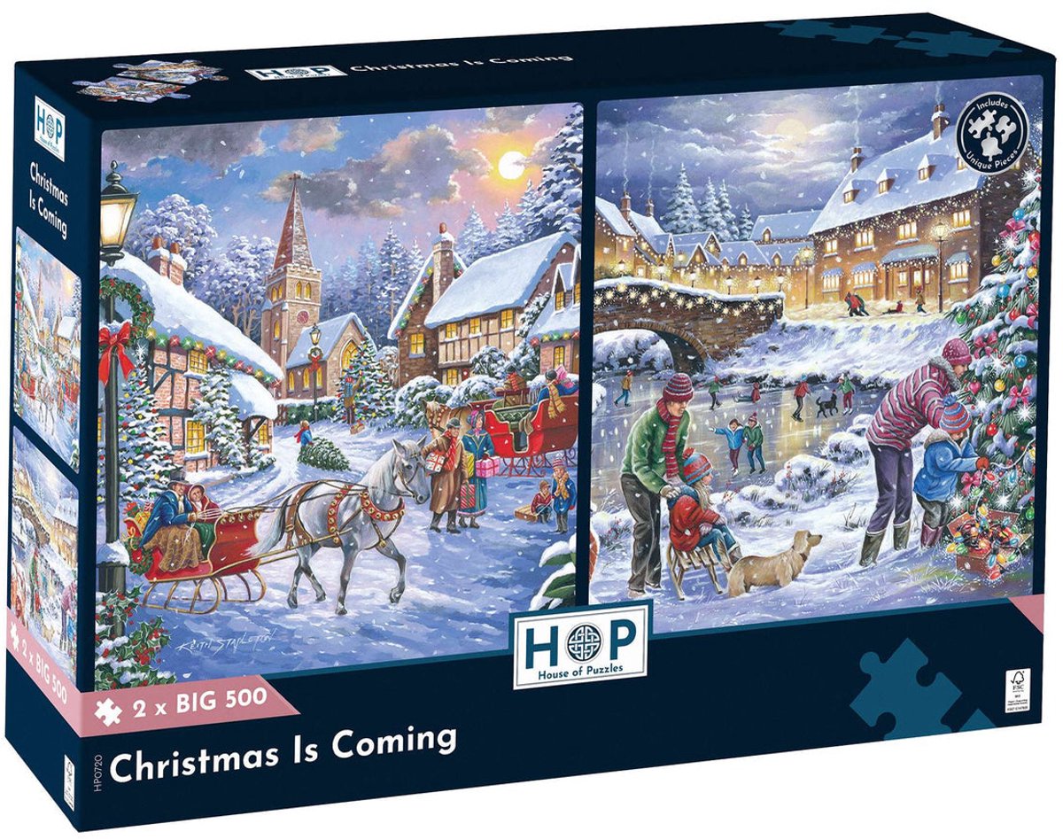 Christmas Is Coming Puzzel 2x 500XL Stukjes — cadeau in Spellen & Speelgoed - foto 8