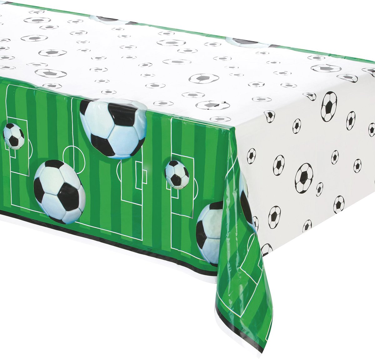 UNIQUE - Plastic tafelkleed voetbal 213 x 137 cm verjaardag