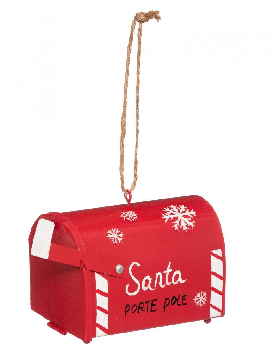 JJA - Kerstboomhanger brievenbus rood 7 cm