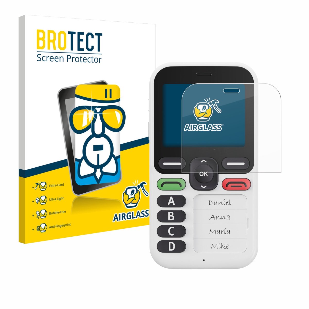 Screenprotector voor Doro Leva X10 Beschermglas transparant