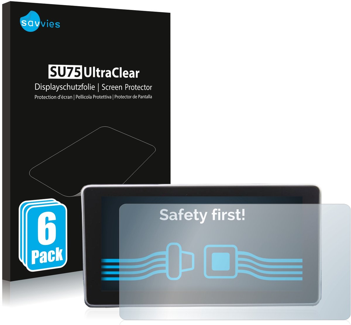 Savvies - Screenprotector voor Audi A4 B9 2016 - Folie Beschermfolie transparant 6 Stuks