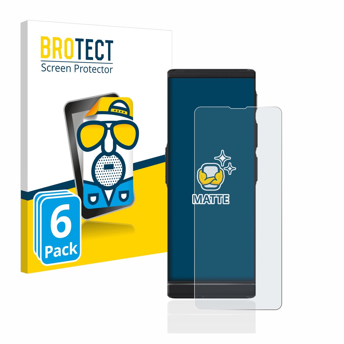 BROTECT - Screenprotector voor Vasco Translator V4 - Folie Beschermfolie matte 6 Stuks