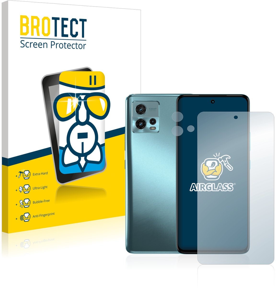 Screenprotector voor Motorola Moto G72 (Voor+Camera) Beschermglas transparant