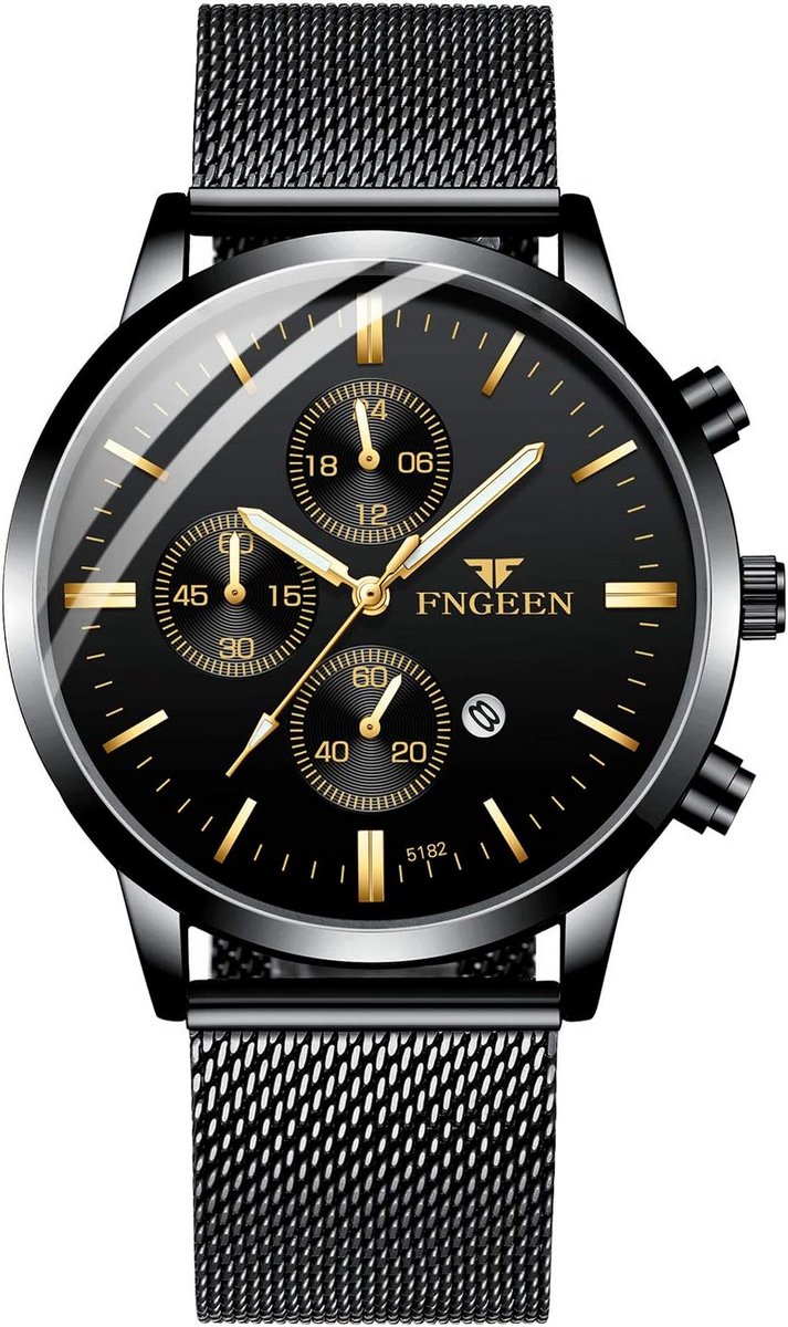 Stijlvol Dun Herenhorloge Waterdicht met Roestvrijstalen Band