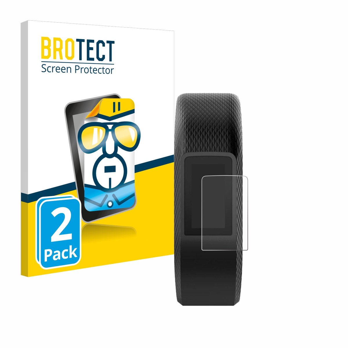 BROTECT - Screenprotector voor Garmin Vivosport - Folie Beschermfolie transparant 2 Stuks