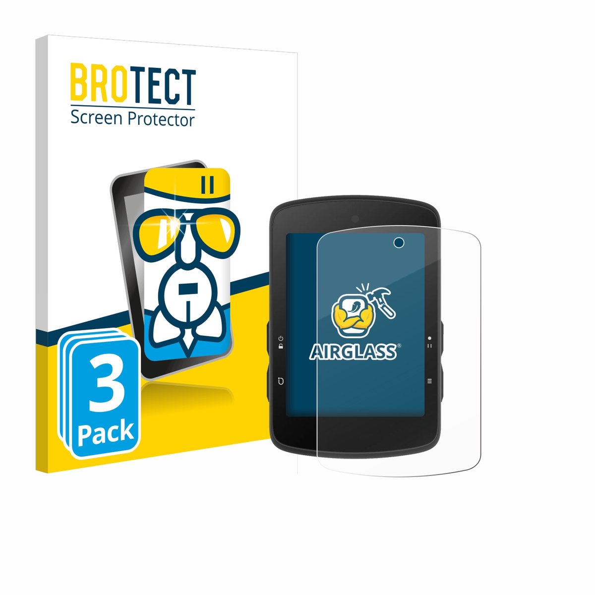 Screenprotector 3 Stuks voor Bryton Rider S510 Beschermglas transparant