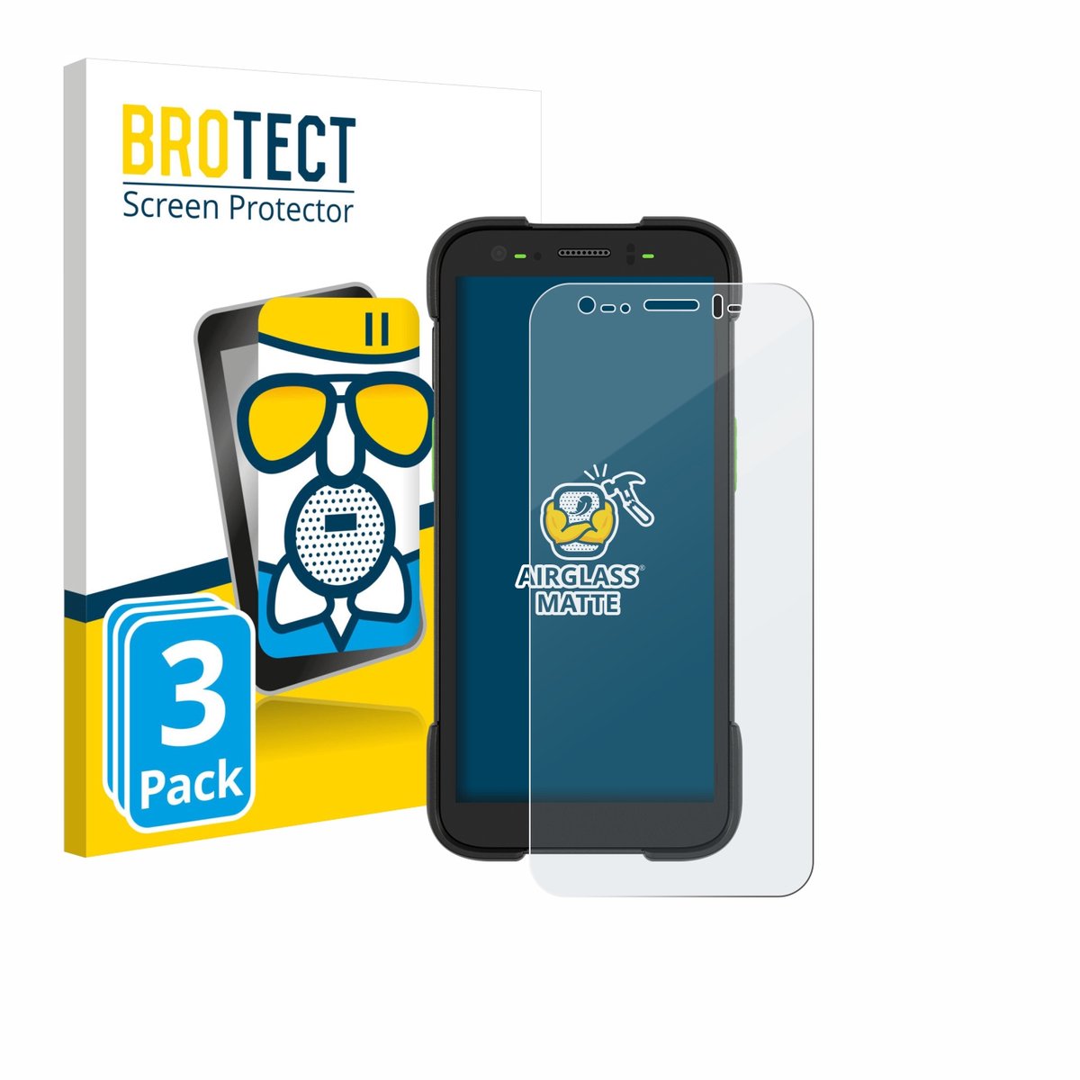 BROTECT - Screenprotector voor Zebra TC701 - Folie Beschermfolie Beschermglas matte 3 Stuks