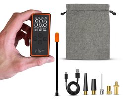 FÍNT® V3 MINI Elektrische Fietspomp - Luchtcompressor - voor Fiets, Scooter, Motor en Ballen - Elektrische Bandenpomp - Oplaadbaar & Draagbaar - Bandenpomp - Compressor - Voor in Noodpakket - PRO