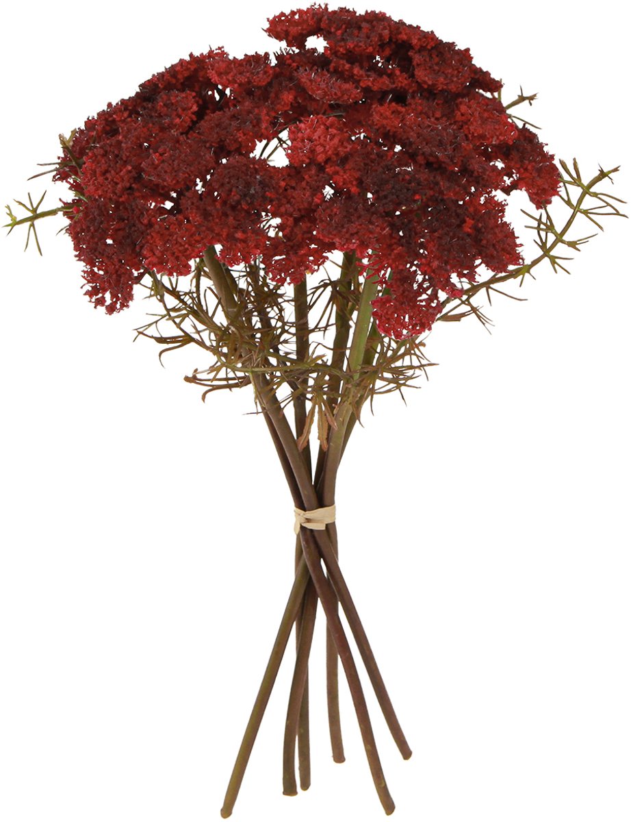 Viana Duizendblad kunstbloemen rood Achillea kunstmatig H30cm 6 stuks