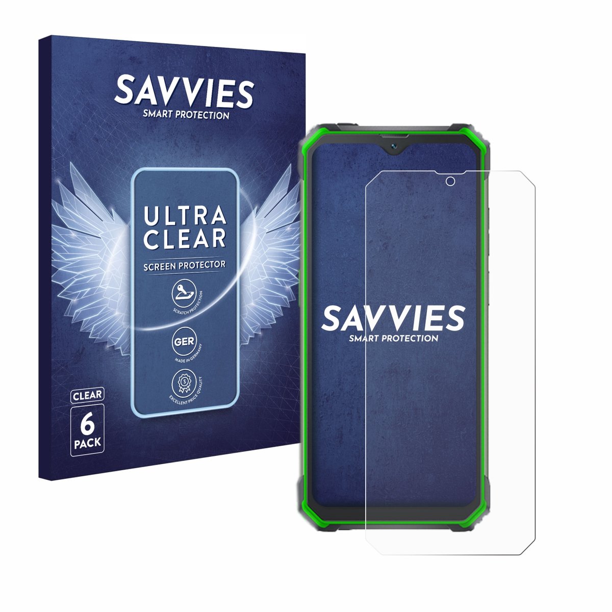 Savvies - Screenprotector voor Blackview BV7100 - Folie Beschermfolie transparant 6 Stuks