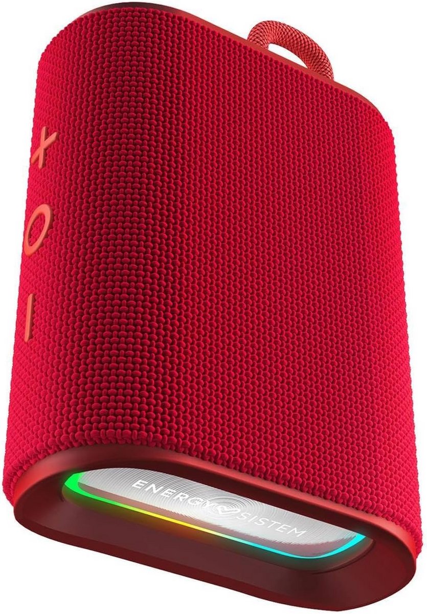 Draadloze Bluetooth-luidspreker met 8W vermogen, 12 uur gebruikstijd, IPX6, gerecycled kunststof, RGB-verlichting, FM-radio en microSD