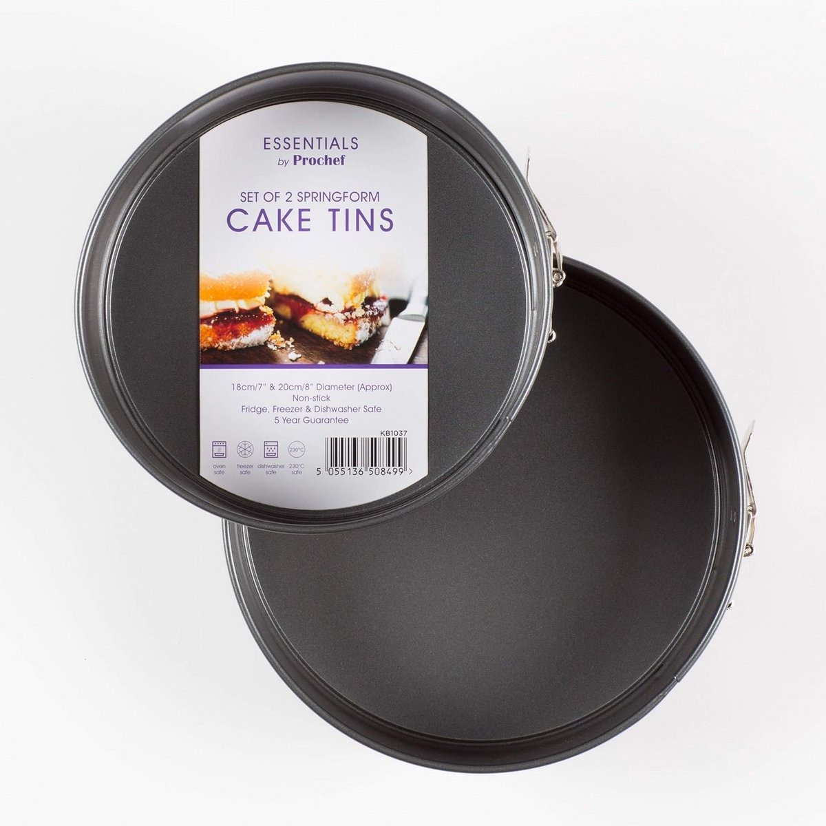 Set Bakvormen Rond met Losse Bodem - 2 Stuks Taartvormen Aluminium