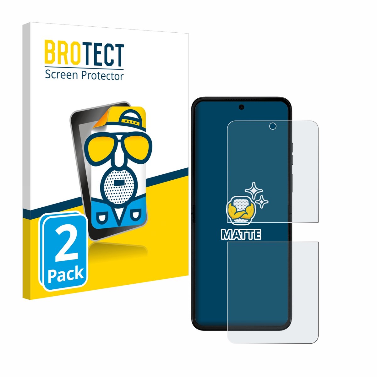 BROTECT - Screenprotector voor Motorola Razr 50 - Folie Beschermfolie matte 2 Stuks