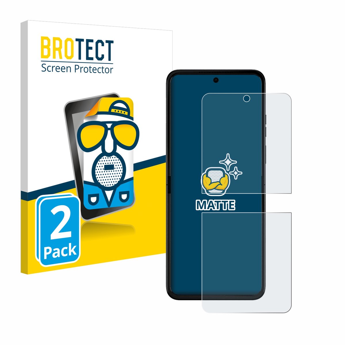 BROTECT - Screenprotector voor Motorola Razr 50 Ultra - Folie Beschermfolie matte 2 Stuks