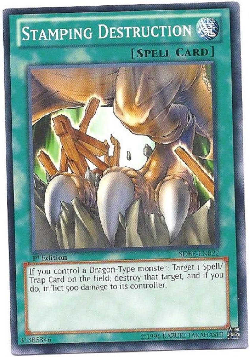 Yugioh Stamping Destruction Kaart Uit Saga of Blue-Eyes White Dragon Deck Compleet