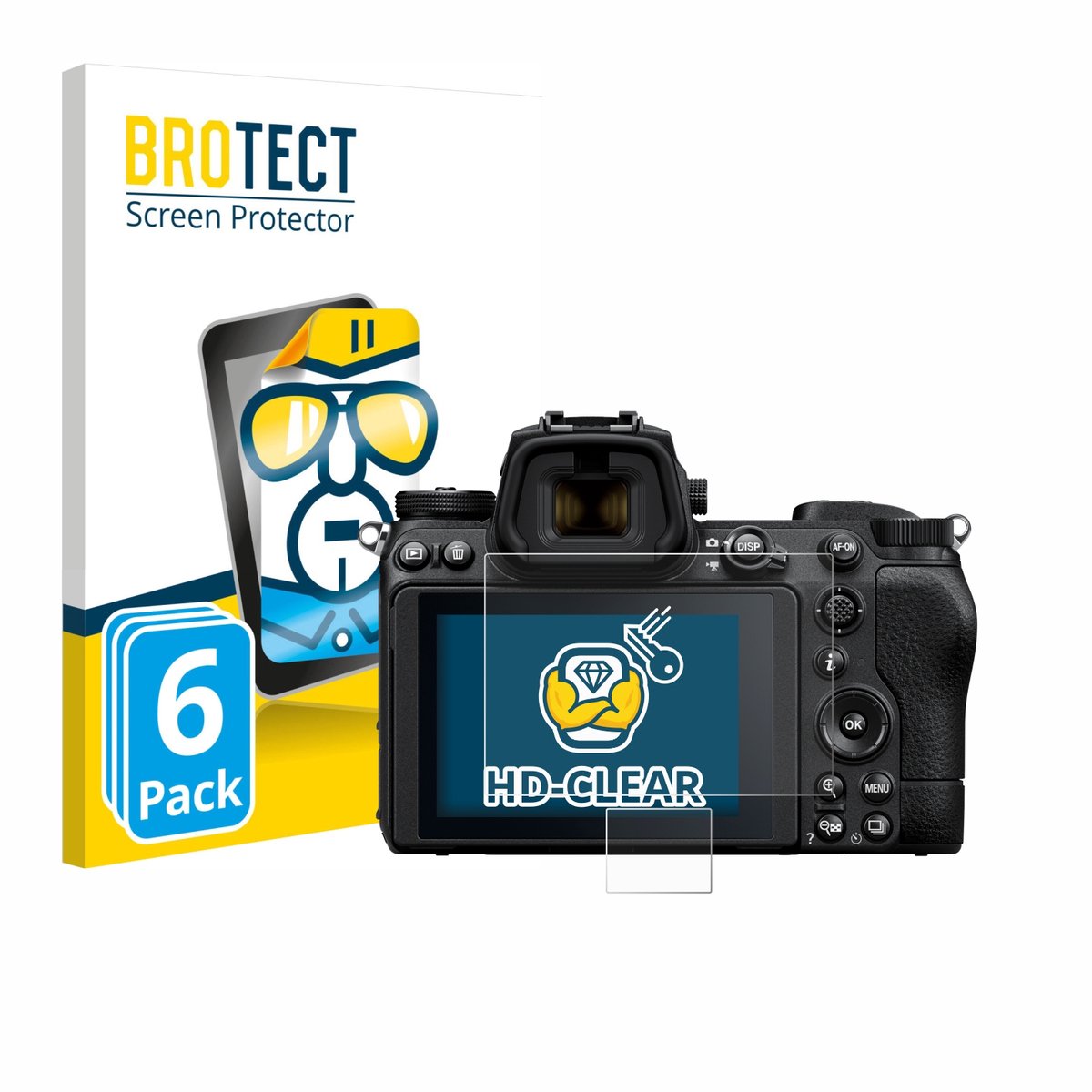 BROTECT - Screenprotector voor Nikon Z 6 II - Folie Beschermfolie transparant 6 Stuks