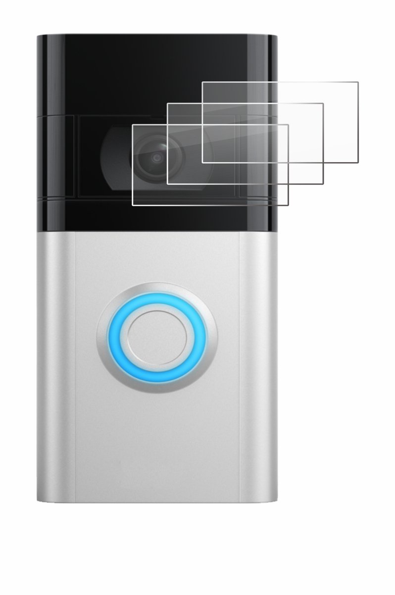 3 Stuks Savvies Screenprotector - geschikt voor Ring Video Doorbell 4 / Doorbell 3 - beschermfolie glas transparant – foto 5