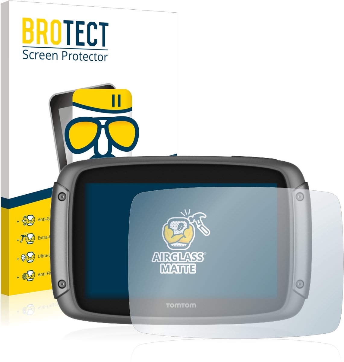 BROTECT - Screenprotector voor TomTom Rider 500 - Folie Beschermfolie Beschermglas matte